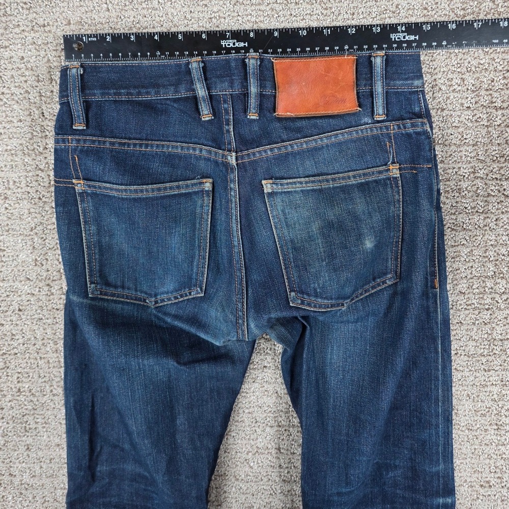 3sixteen Slim Tapered Mens Selvedge Denim Jeans Blue Button Fly 30x32 ST-101X - Picture 13 of 14